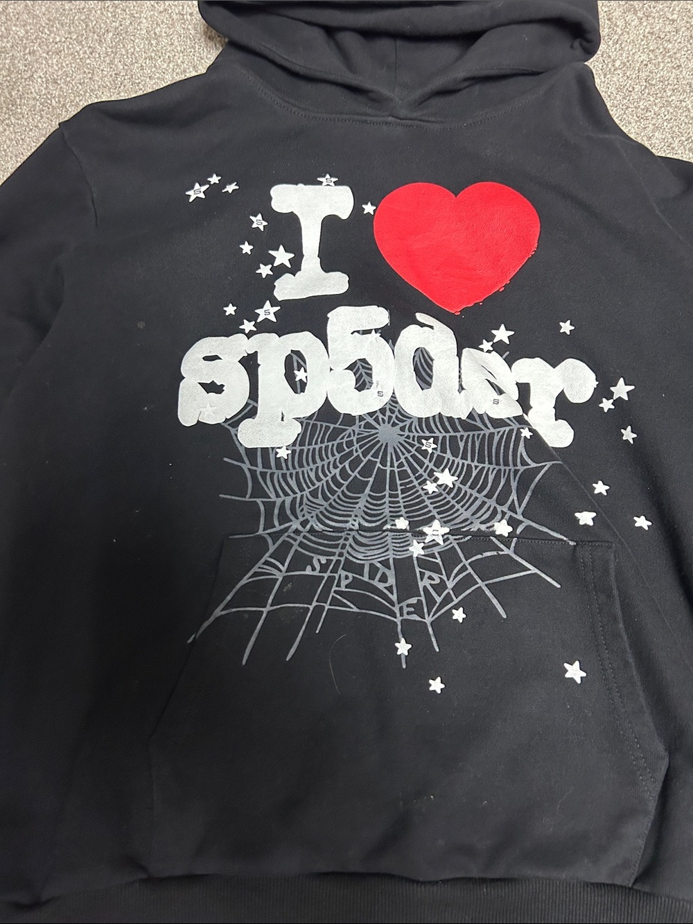 Sp5der I Love Sp5der Black Hoodie - Picture 2 of 6